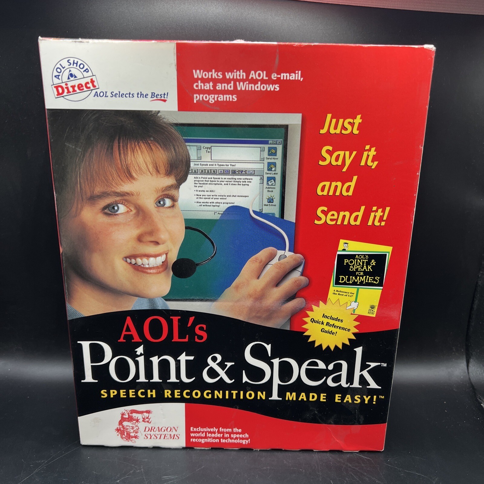 AOL's Point And Speak Speech Recognition Made Easy By Dragon Systems - SEALED