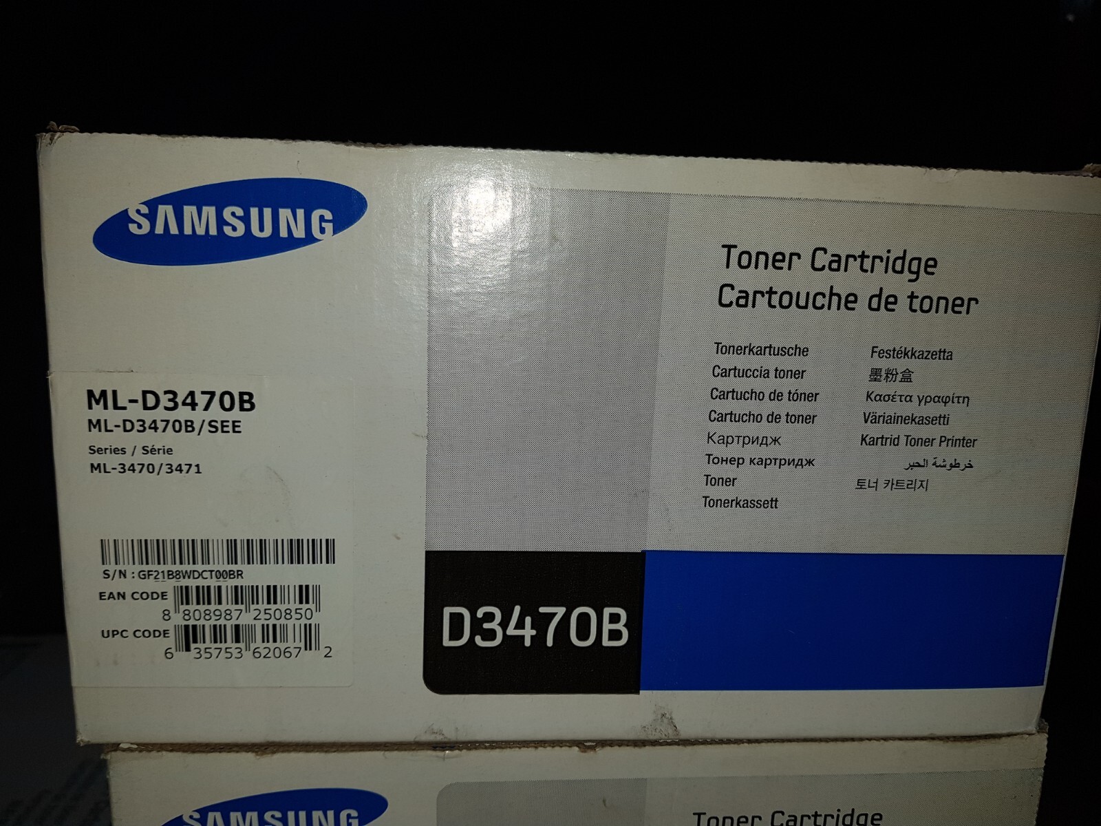 Genuine Samsung ML-D3470B Black Toner Cartridge ML-3470 3471 Series BNIB
