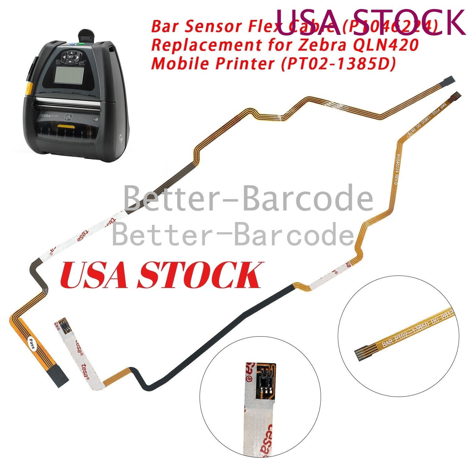 P1046224 Bar Sensor Flex Cable Replacement for Zebra QLN420 Mobile Printer US