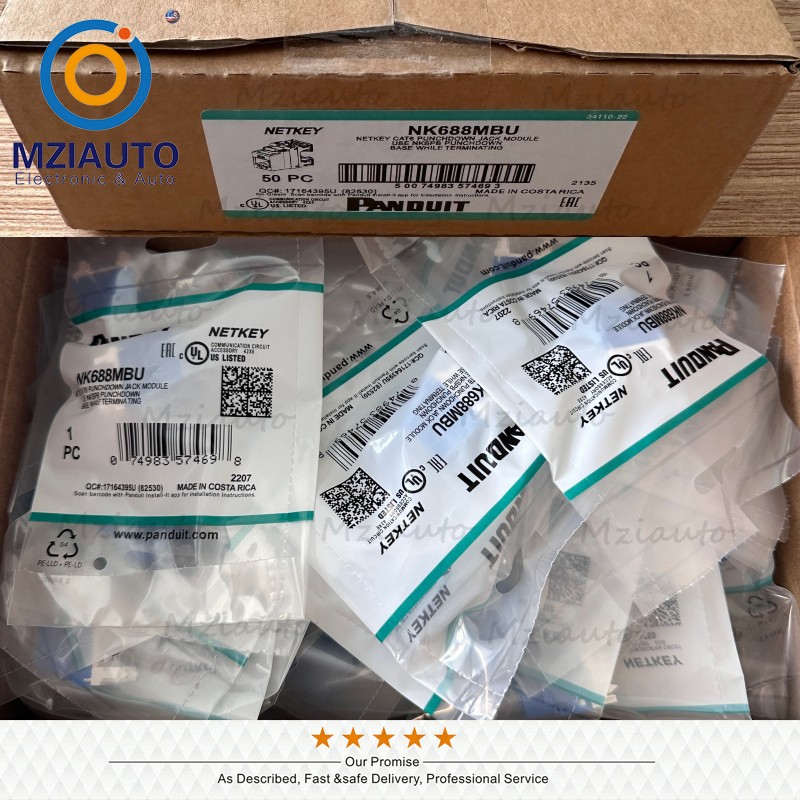 50PCS/Box Jack Module For Panduit NK688MBU Cat6 Unshielded Keystone Network Blue
