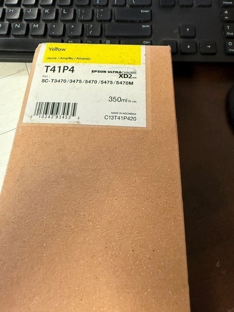 Epson T41W4 C13T41W420 Yellow Genuine Ink 110ml SC-T3470 T5470 exp: 01-2027