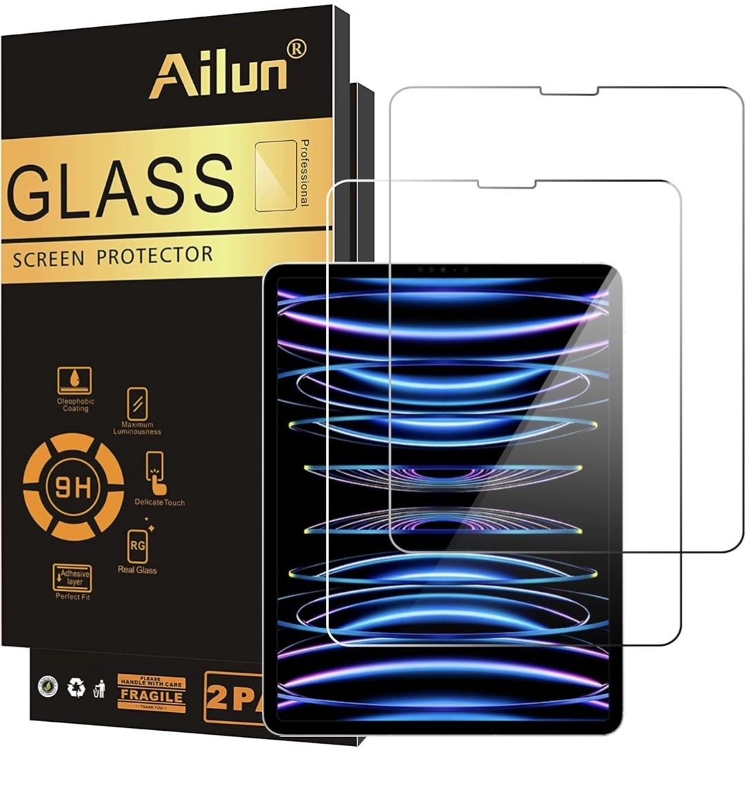 Ailun 2 Pack Tempered Glass Screen Protector for iPad Pro 12.9 InchDisplay,...