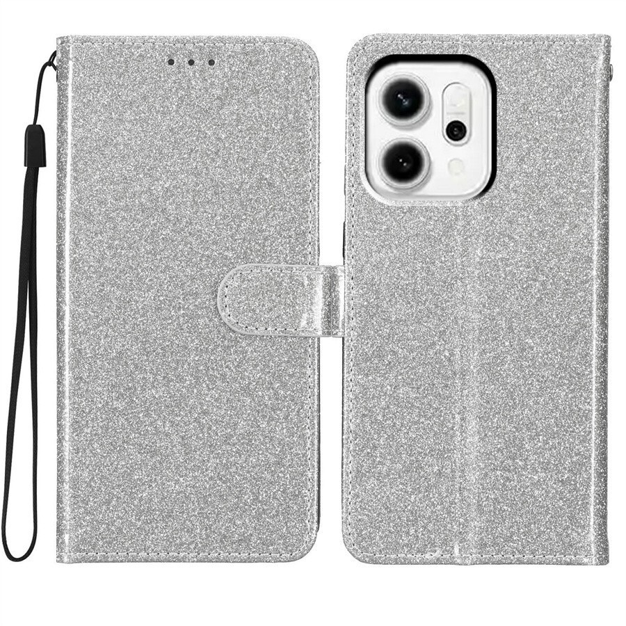 Glitter Leather Wallet Cover Case for Oppo Find X9 A78 A38 A74 A54 A79 Realme 14