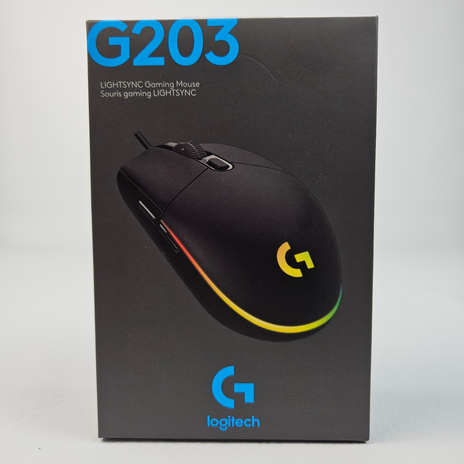 Logitech G203 LIGHTSYNC Gaming Mouse 8000 DPI RGB Wired USB Optical Black NEW