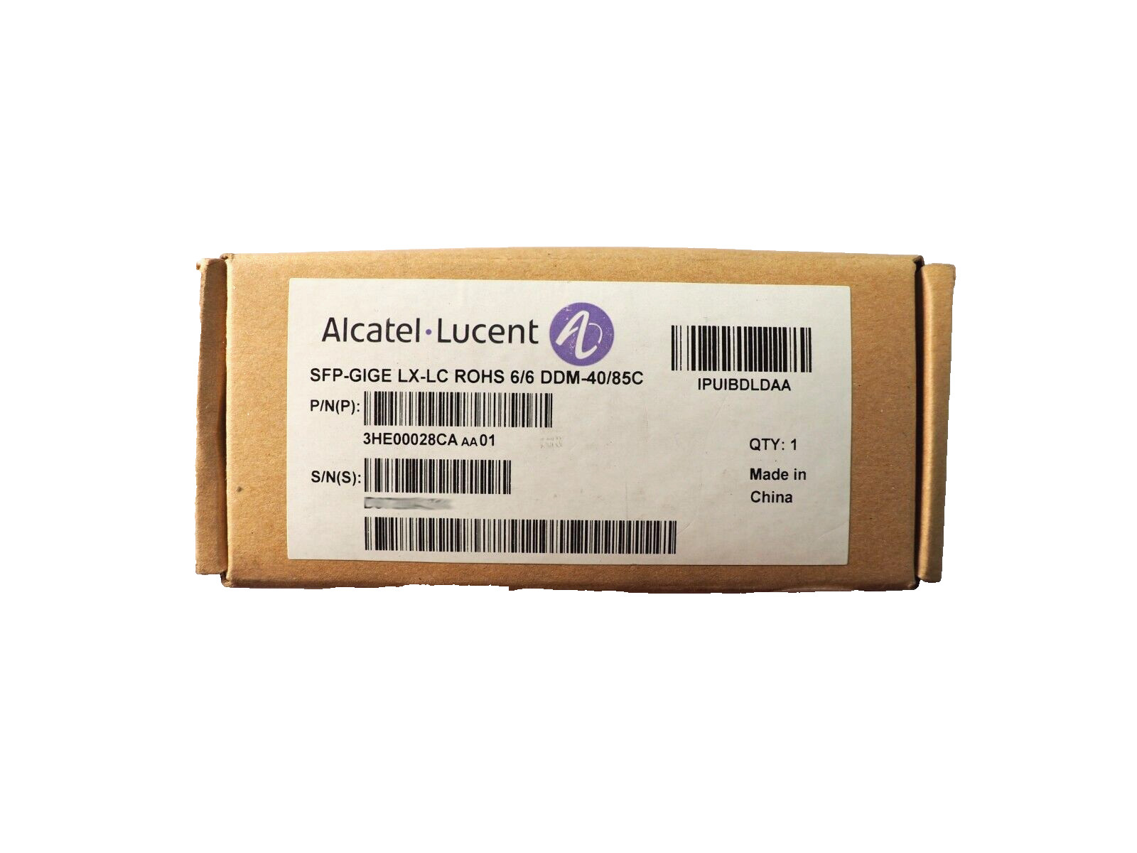 Alcatel-Lucent 3HE00028CAAA01 SFP-GIGE LX-LC 6/6 DDM-40/85C Optical Transceiver