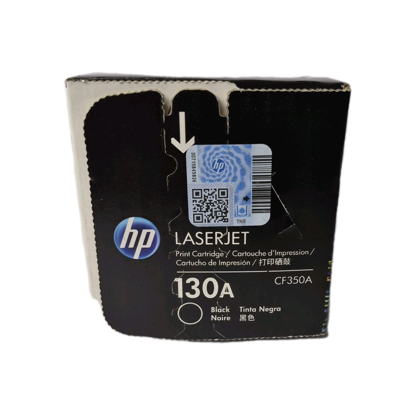 Original HP 130A, Black, LaserJet Printer Toner  Cartridge, CF350A