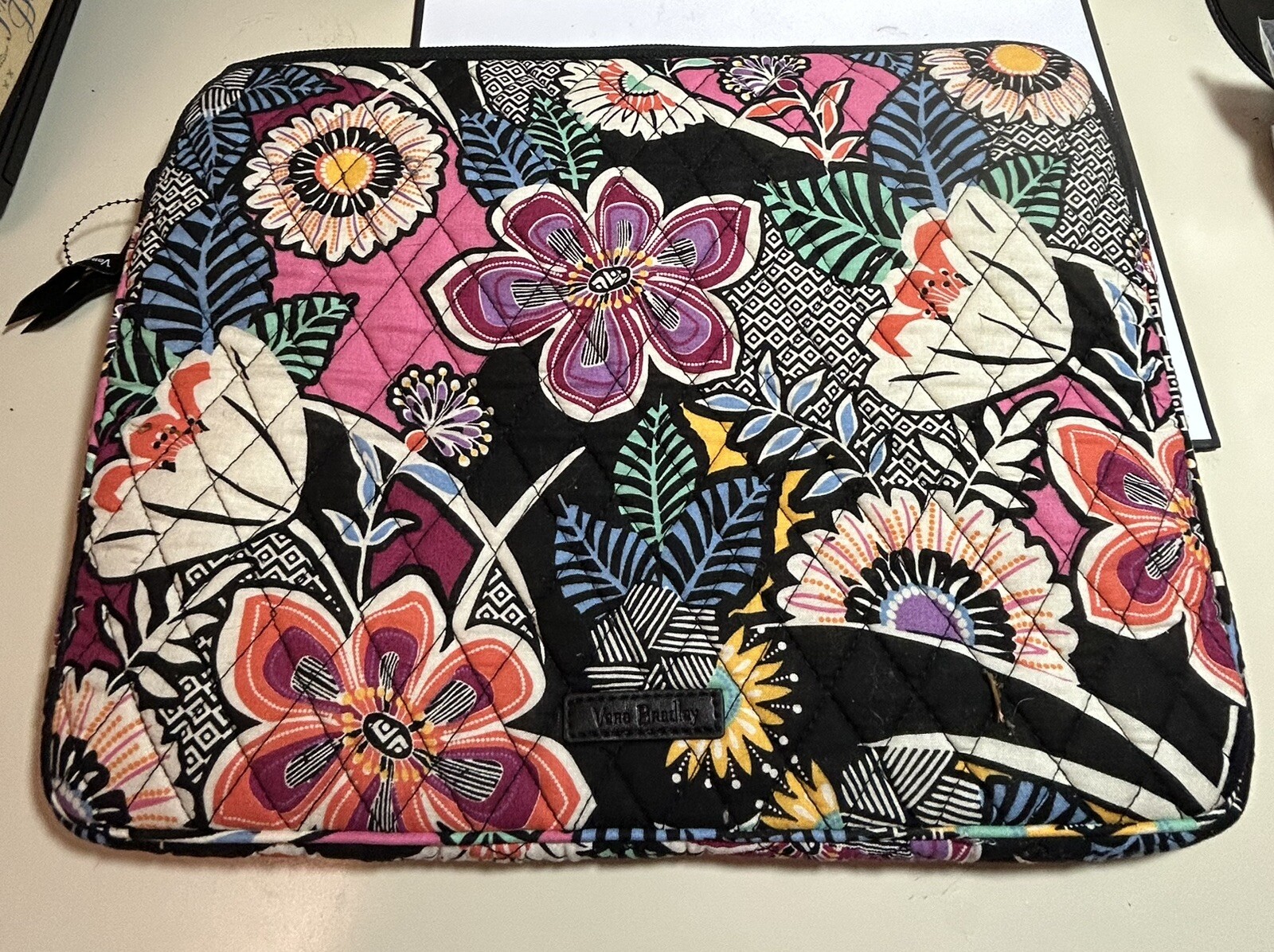 NEW Vera Bradley Laptop Computer Tablet Sleeve Bag Tote Case Kauai NWOT Magenta
