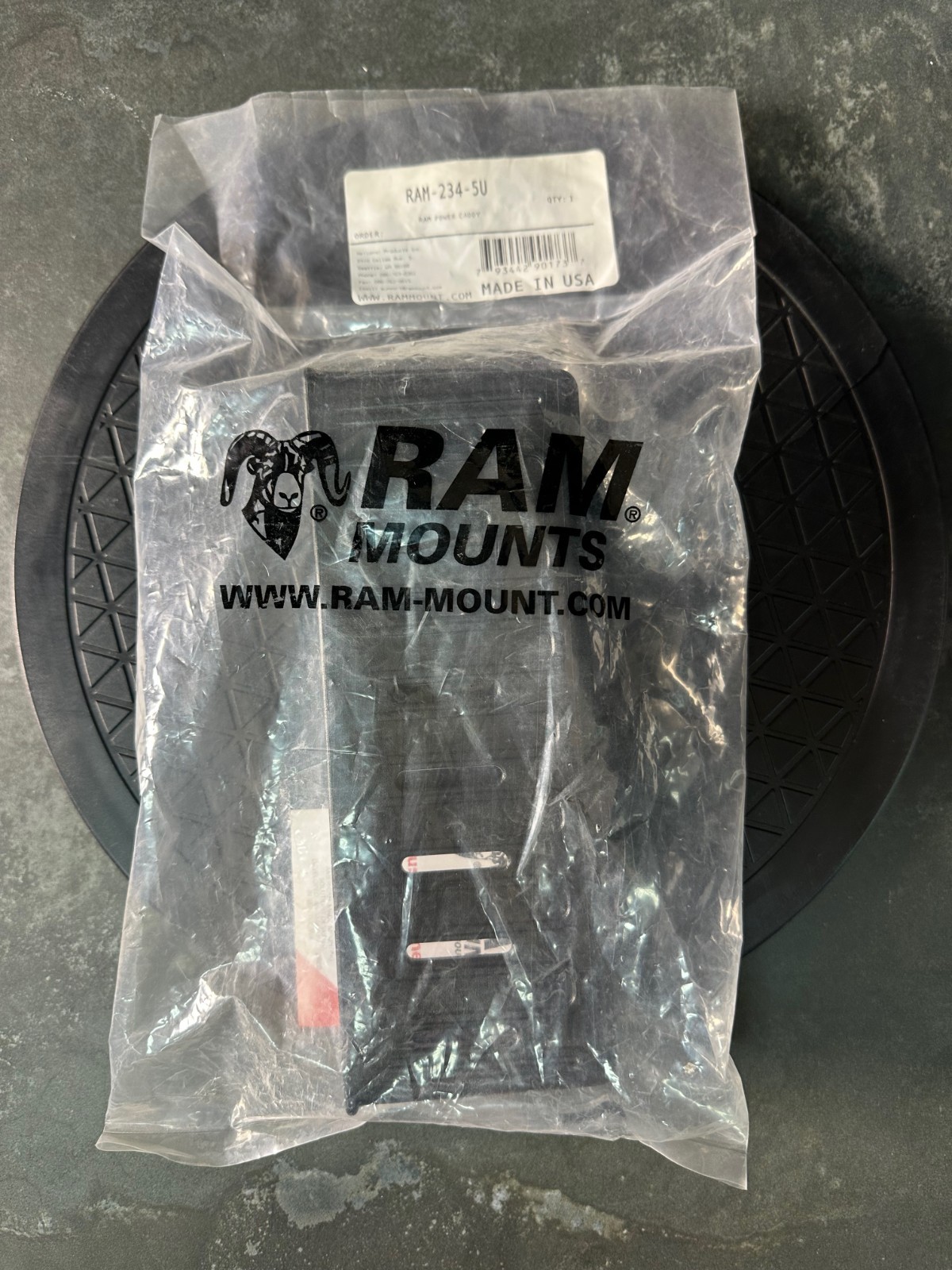 RAM Mounts RAM-234-5U RAM Power Caddy Laptop Power Supply Holder New Sealed