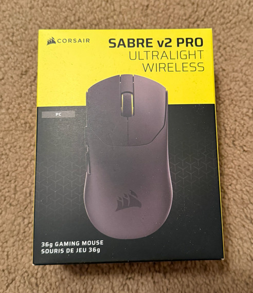 New CORSAIR - Sabre V2 Pro Ultralight Gaming Mouse - Wireless - Black