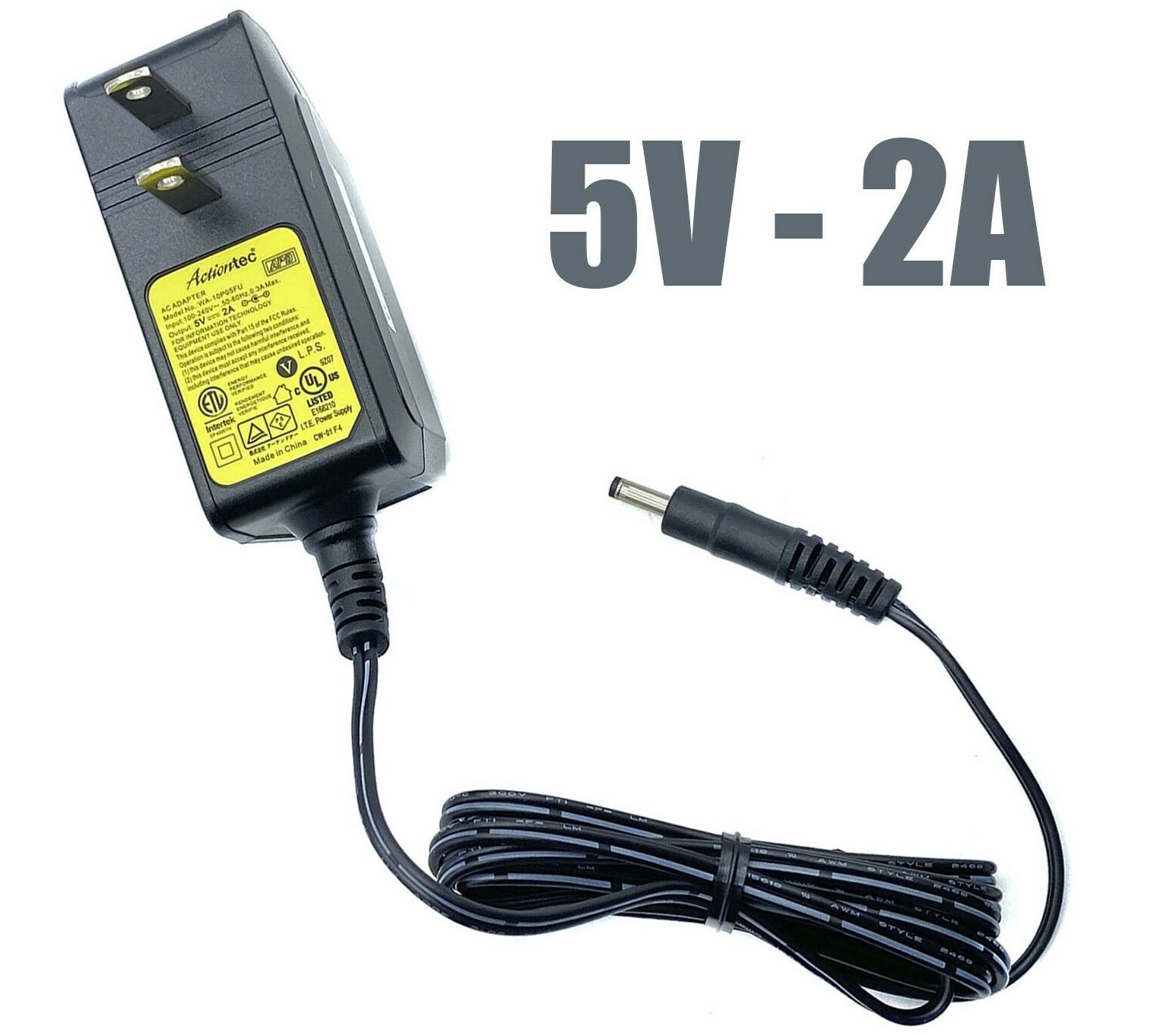 Original ActionTec AC Adapter WA-10P05FU 5V 2A Power Supply 3.5/1.35mm