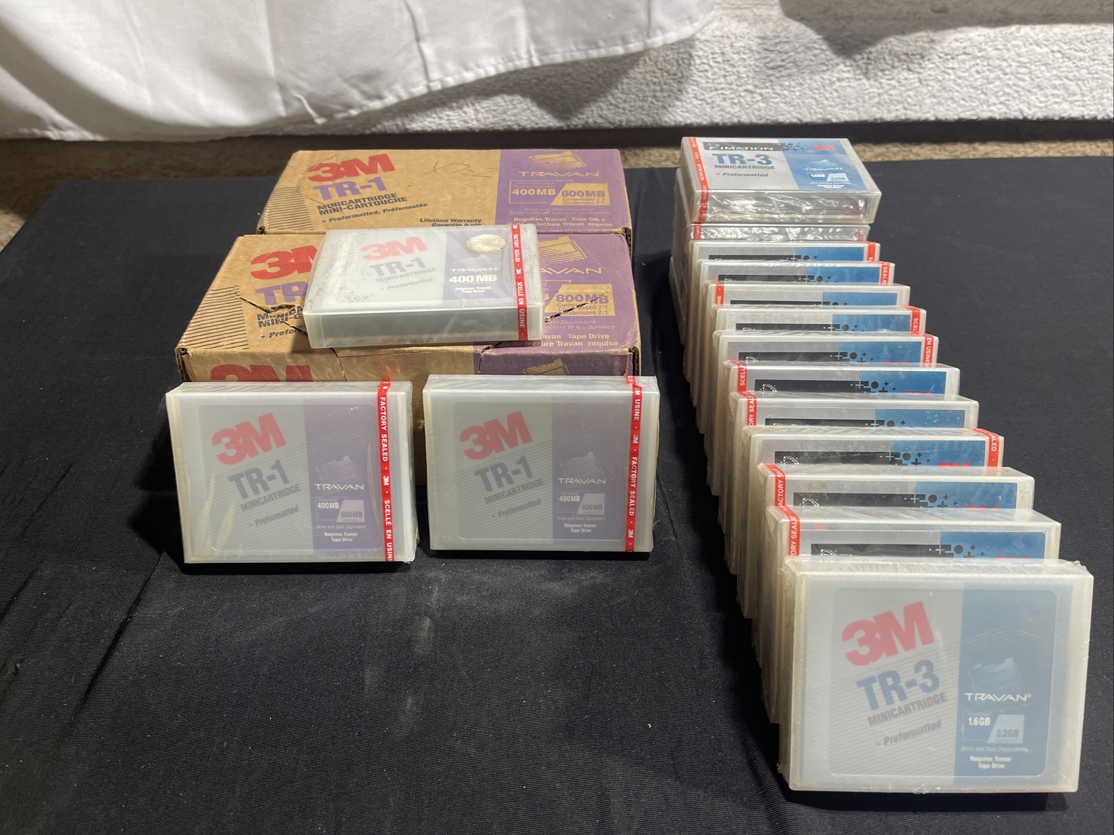 LOT OF 2 Boxes 3M TR-1 Mini Cartridge 400MB 800MB Travan And 16 3M TR-3