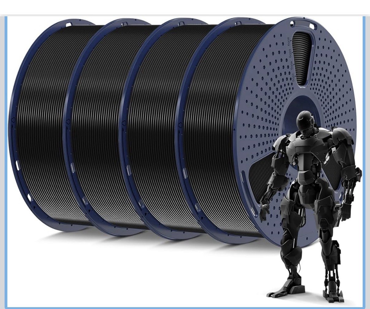 High-Quality PLA Plus 3D Printer Filament 1.75mm Black 4KG - Durable & Easy to U