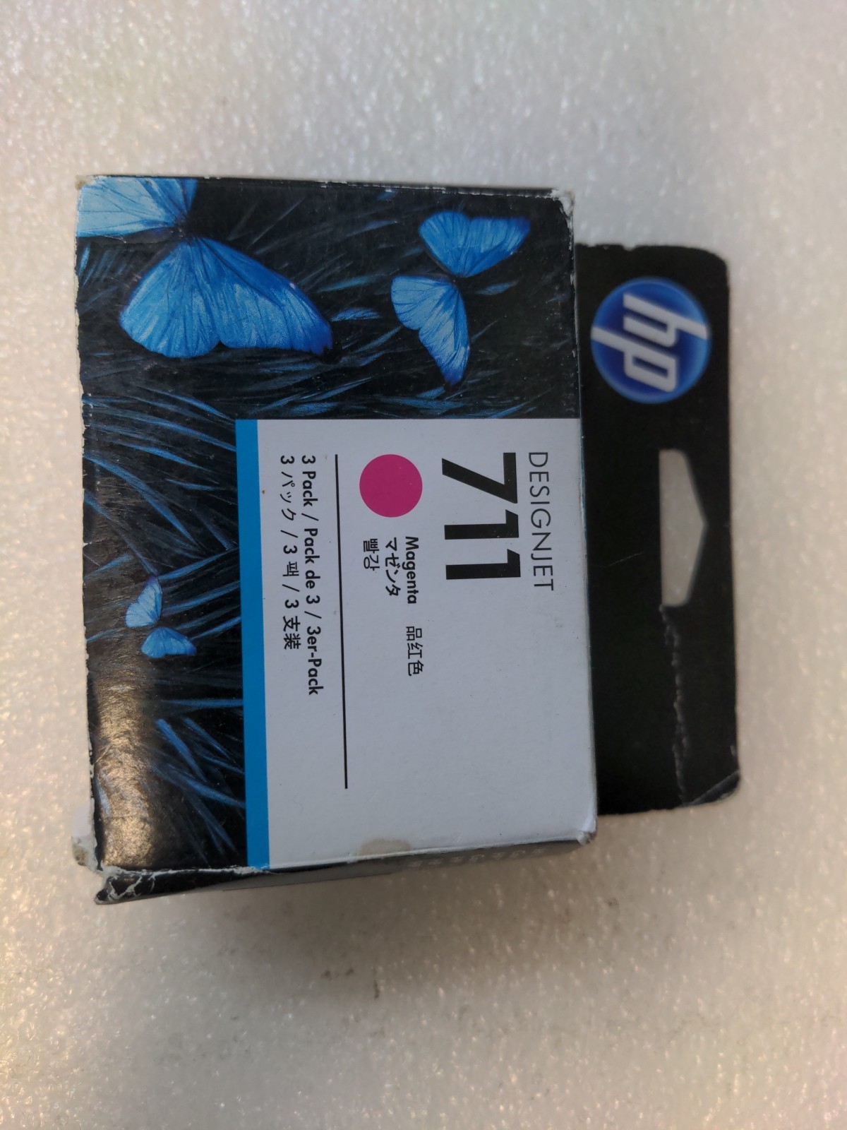 Genuine HP 711 CZ135A Magenta DesignJet Ink Cartridge 3-Pack 29ml