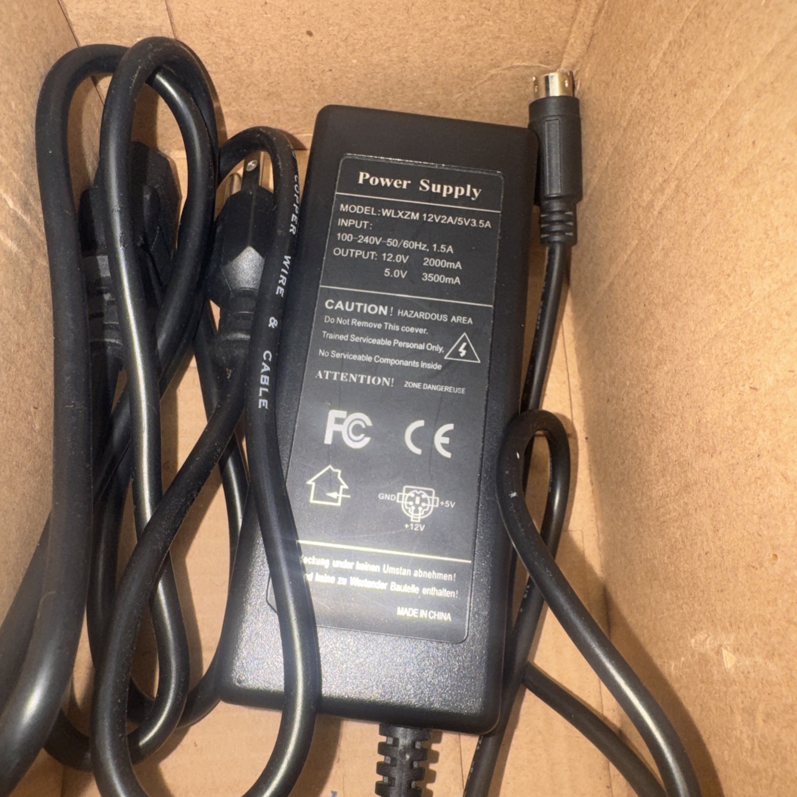 Universal AC Adapter wlxzm 12v2a/5v3.5a power supply 6 pins