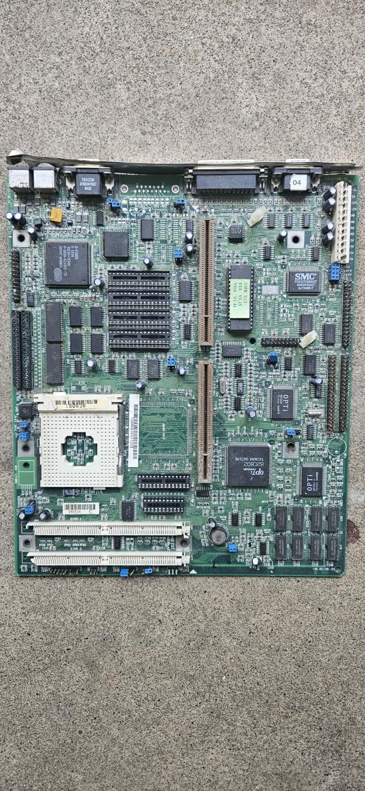 Vintage 486 Socket 3 Motherboard OPTi Chipset Cirrus Logic VLB ISA UNTESTED 15