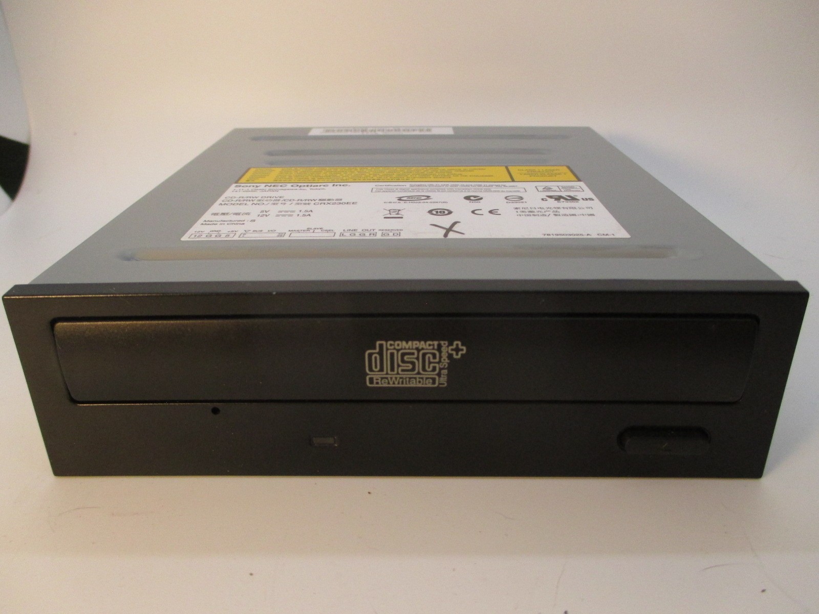 Sony NEC Optiarc CRX230EE CD-R/RW Drive with Black Bezel tested working