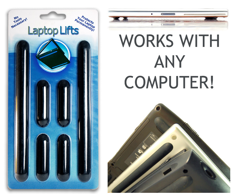LAPTOP LIFTS - Universal Replacement Rubber Feet Notebook Cooler and Protection