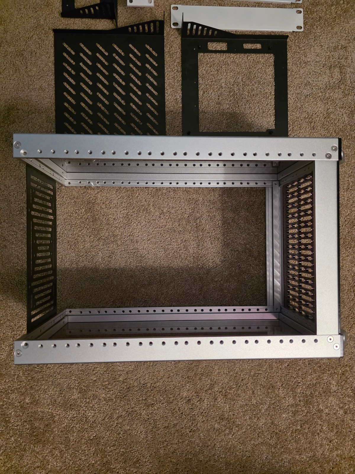 DeskPi Rackmate T1 with Extra Pieces 3d Printed Unifi CG and Switch Mini Patch