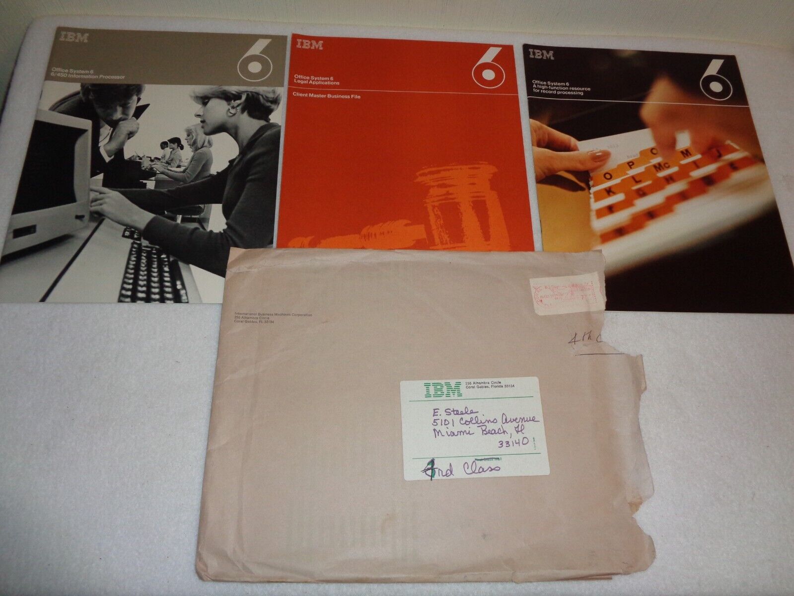 IBM Vintage Original 1977 Office System 6 – 3 Booklets & Envelope