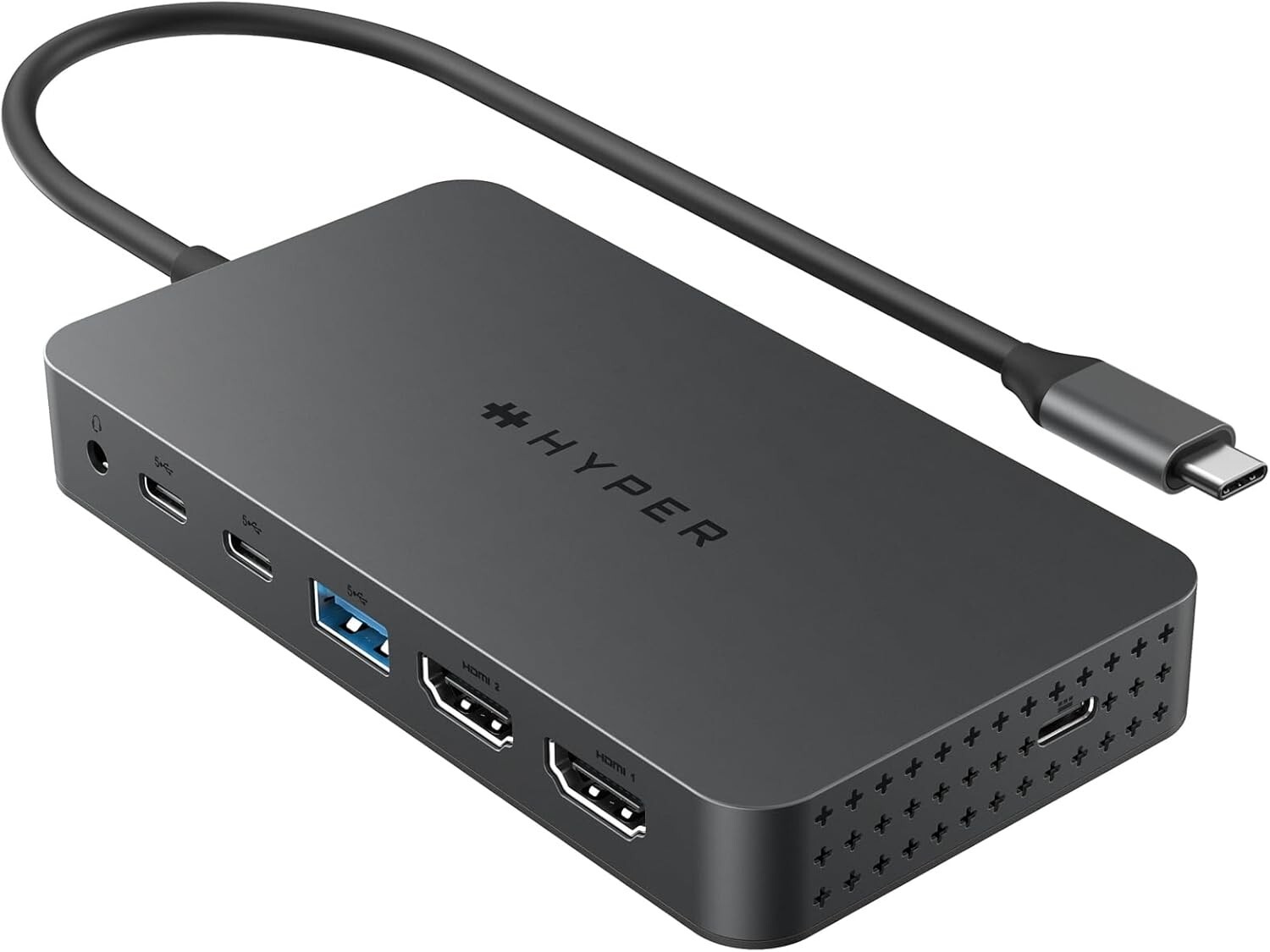 HyperDrive Next Dual 4K HDMI 7 Port USB C Docking Station for M Series MacBook