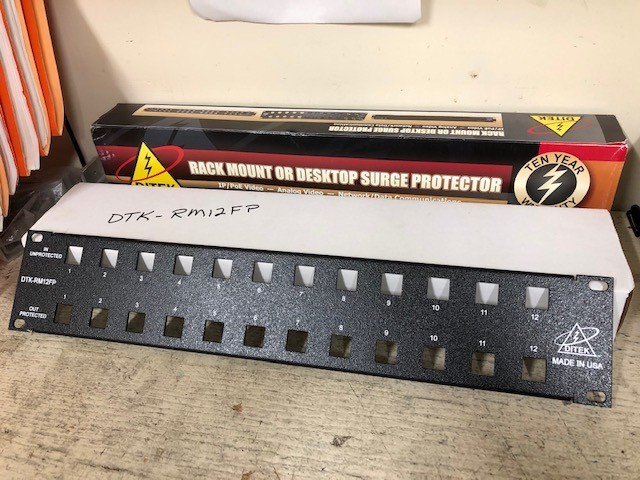 DITEK DTK-RM12FP 12 Port Rack Mount Surge Protector New Open Box