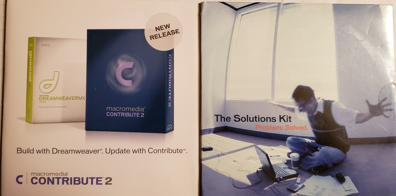 Macromedia Contribute 2 + Solutions Kit 2 Software Packs Preowned Disc Win/Mac 