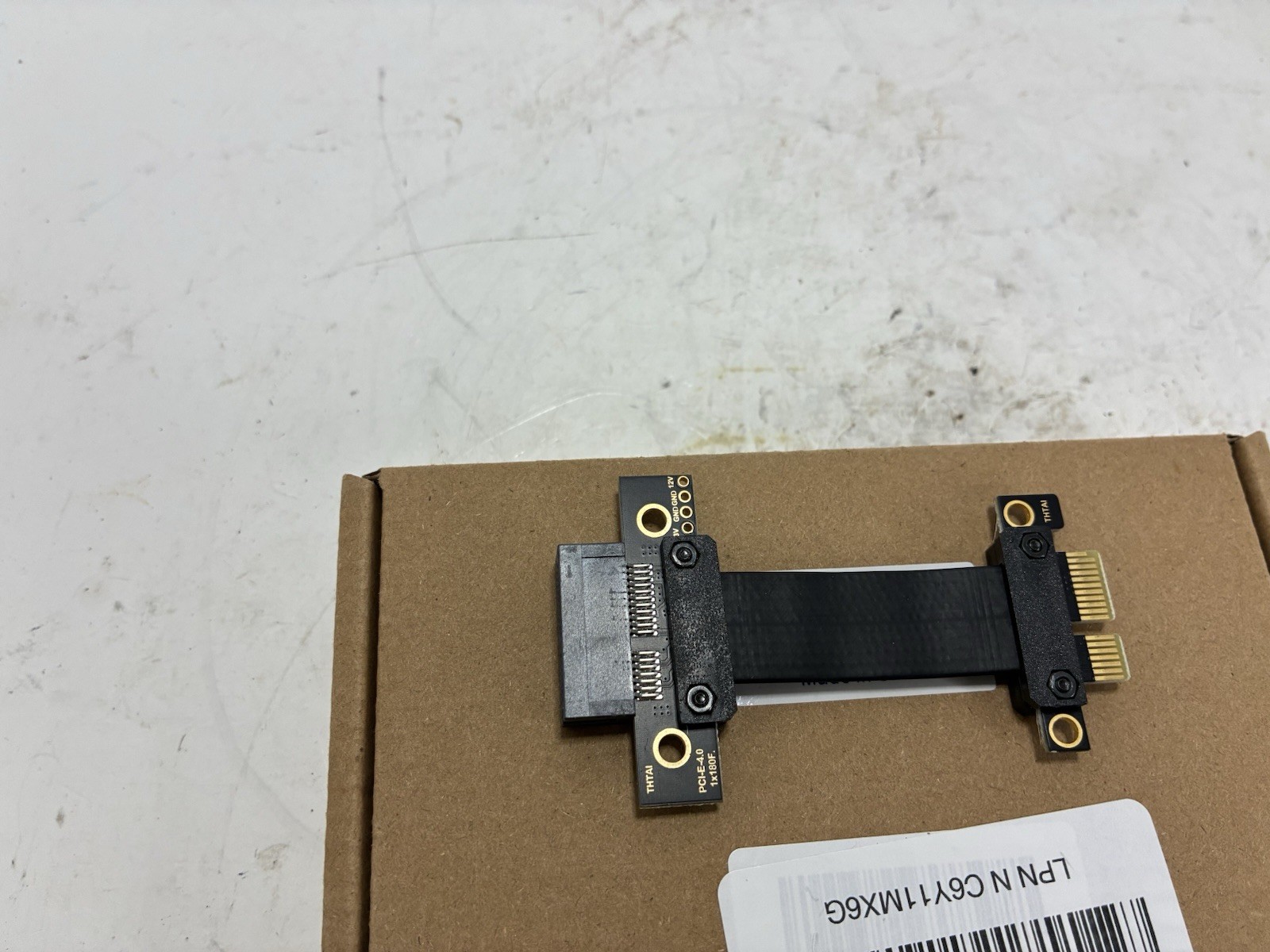 PCIe 4.0 x1 Riser Cable Extension Adapter 180 Degree Low Profile Extender