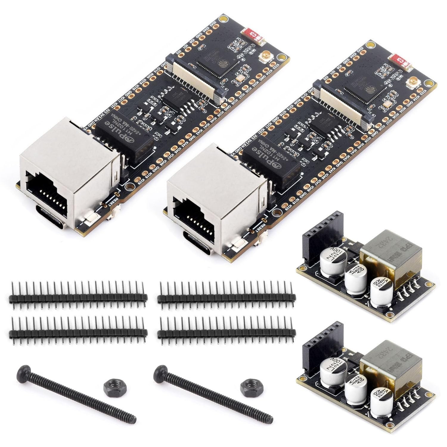 ESP32-S3 ETH Development Board(2PCS), 10/100Mbps RJ45 Ethernet Port, Wi-Fi & BT