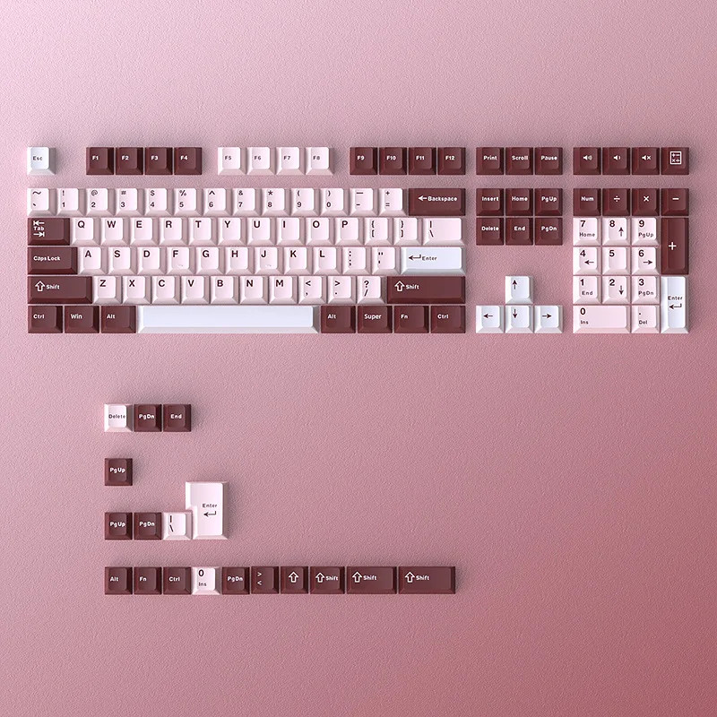 114-Key Dark Blue PBT Keycaps Cherry Profile Double Shot for MX Mechanical