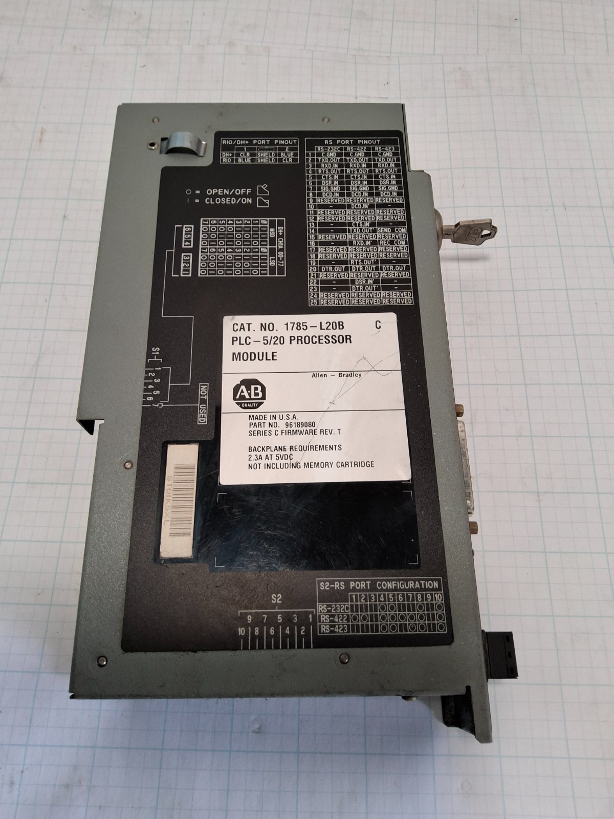 Allen Bradley 1785-L20B/E PLC-5/20 Processor Module