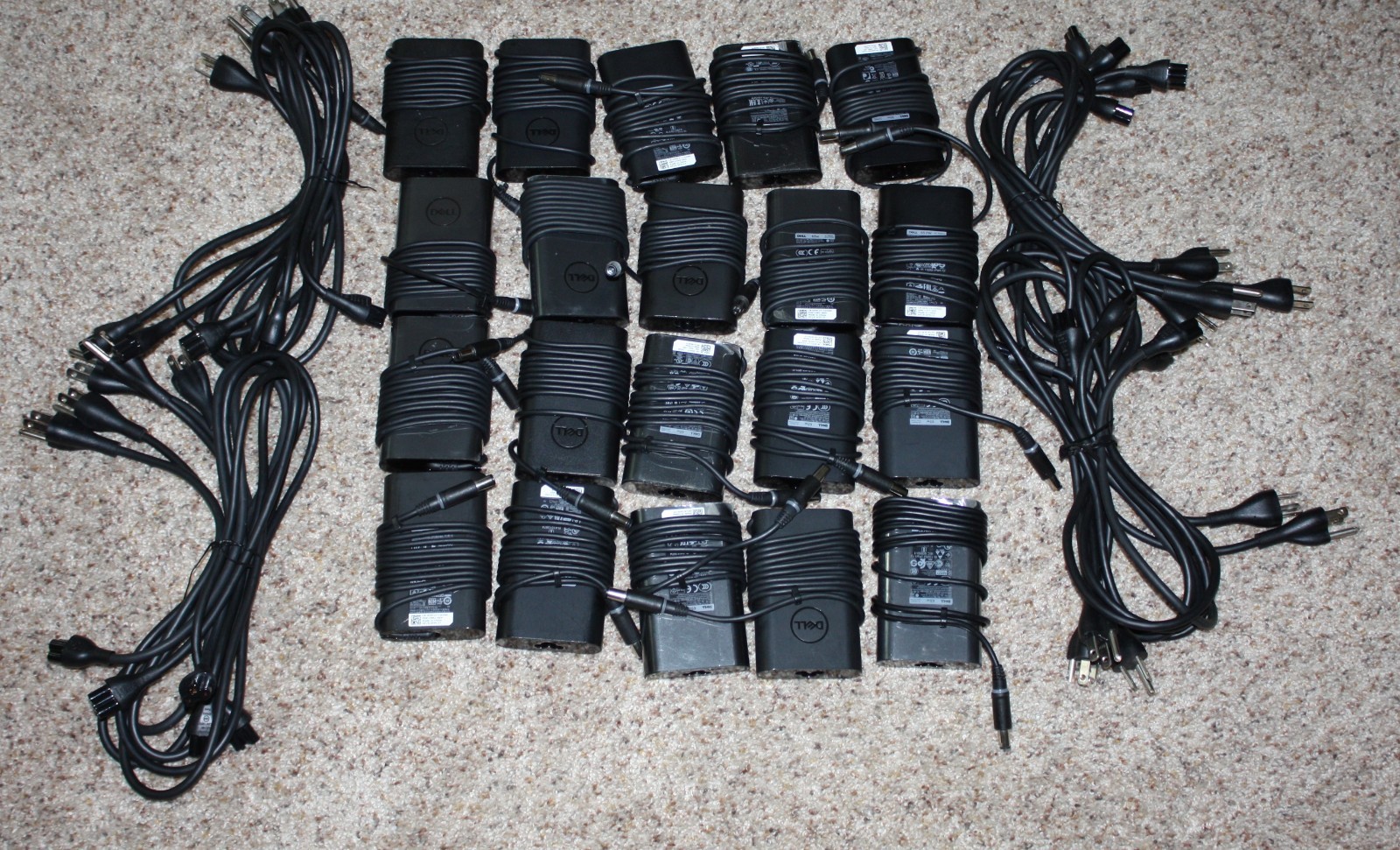 20 LOT OEM Dell HA65NM130 /LA65NM130 65W 7.4mm Laptop Adapter  Chargers w/ Cords