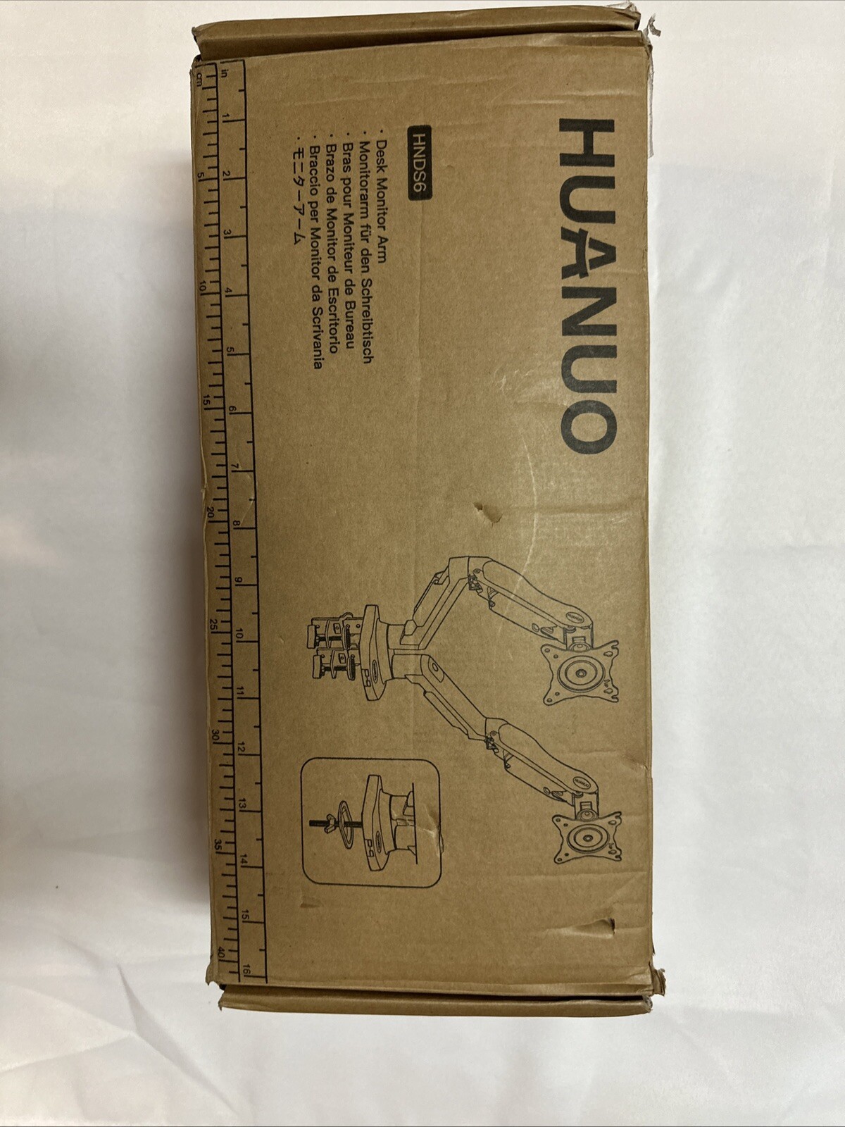 HUANUO HNDS6 Dual Monitor Stand Full Motion Desk Mount 13-27" Monitors 14lbs/arm