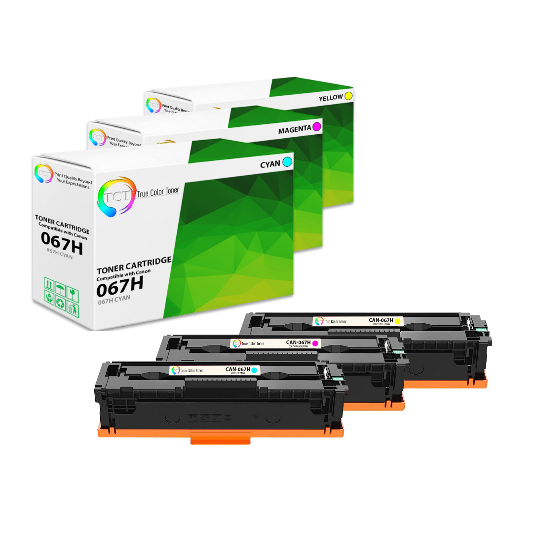 3PK TCT Premium 067H CYM HY for Compatible Canon LBP633Cdw Toner Cartridge