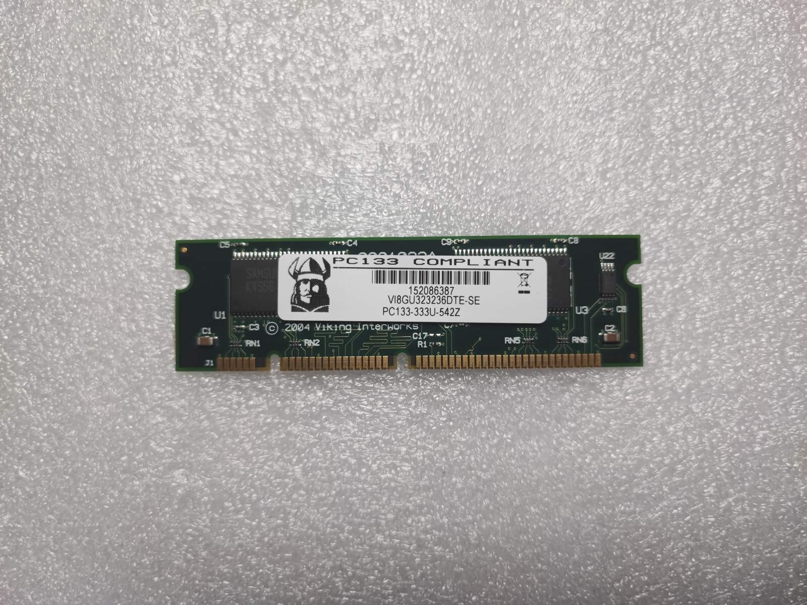 Viking Interworks VI8GU323236DTE-SE 128MB 100-Pin (PC133-333U-542Z) DIMM Memory