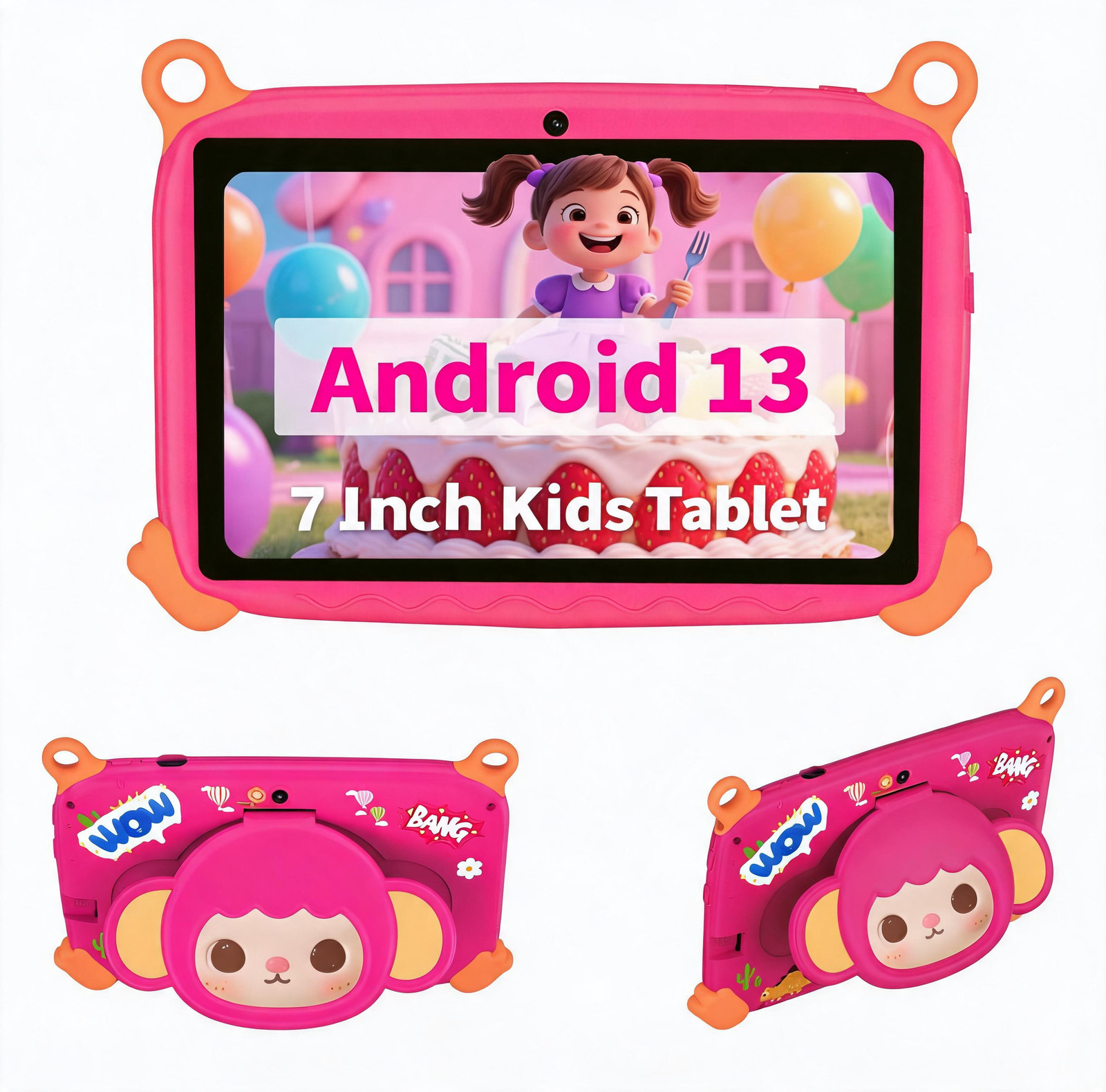 7"inch Android 13 Kid Tablet Ages 3-7 8GB +64GB Time Controls Birthday gift WiFi