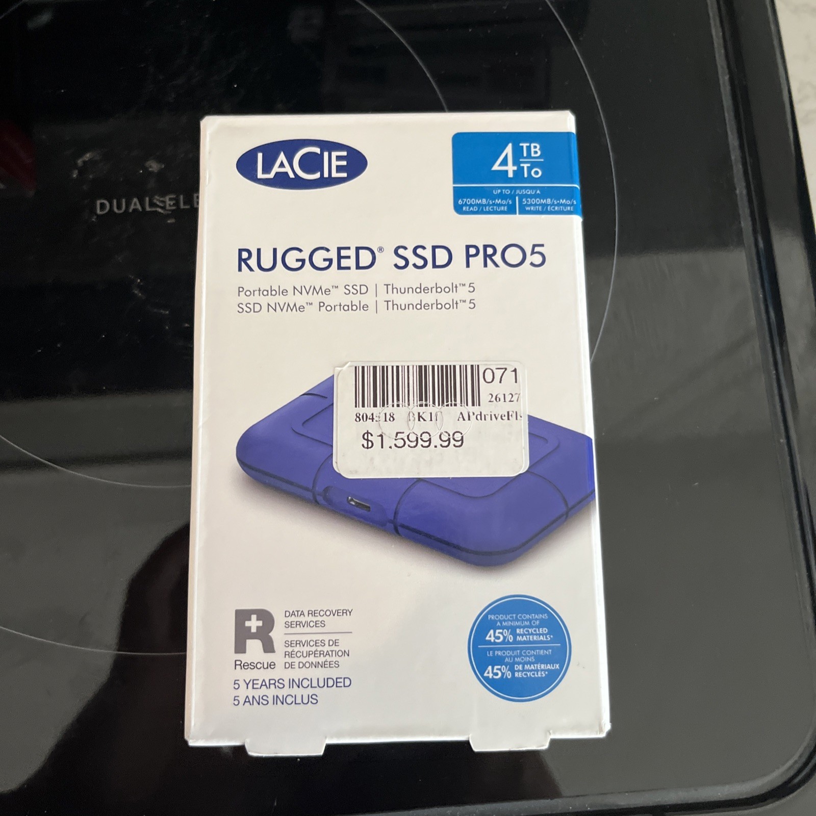 Seagate LaCie Rugged SSD Pro5 4TB - STNA4000400 - LRD0SV4 BRAND NEW SEALED