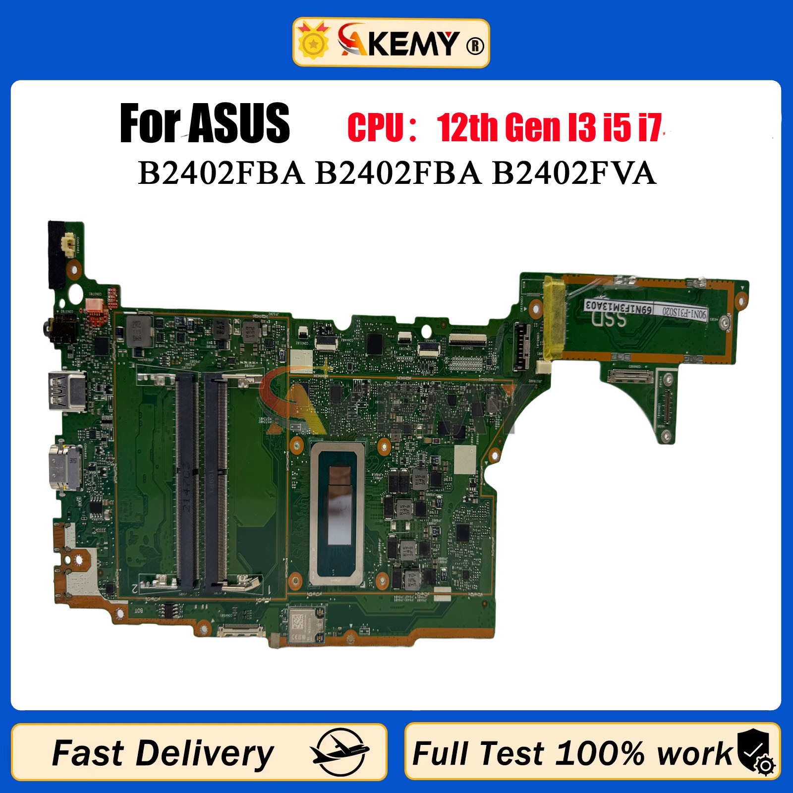 B2402FBA Laptop Motherboard For ASUS B2402FVA Notebook Motherboard i3 i5 i7 CPU
