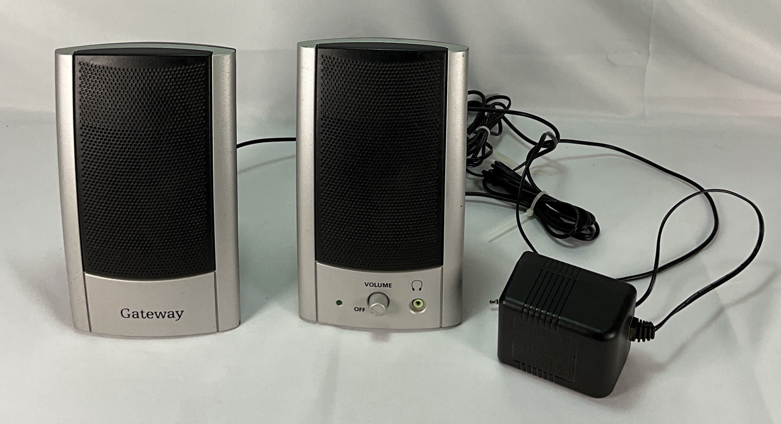 Gateway G-MAX 2000 Computer Speaker Set + AC Power Cord – TESTED & WORKING