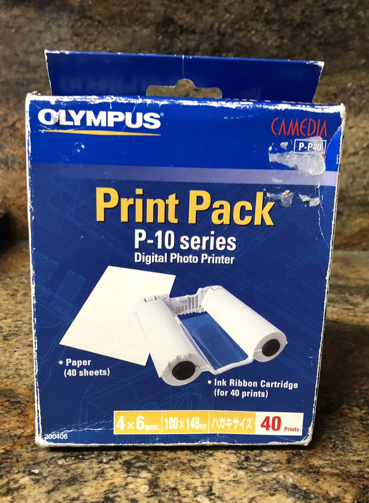 Olympus Camedia Print Pack P-10 Series 40 Prints 4" x 6" New 