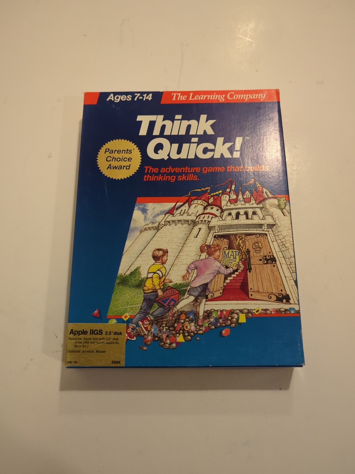 Think Quick Apple IIGS 3.5" Disk The Learning Company 1987 Vintage Game Cib