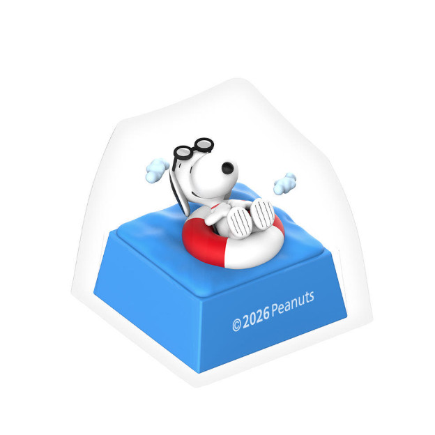 Peanuts Snoopy Figure Resin Keycap Artisan Mechanical Keyboard Swimming Pool