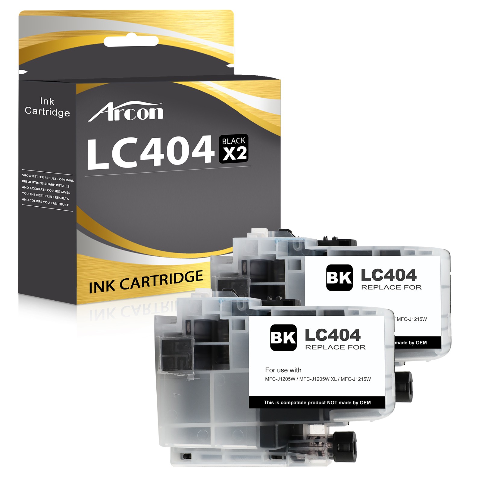 High Yield LC 404 Ink Cartridges For Brother MFC-J1205W MFC-J1215W MFC-J1205W XL