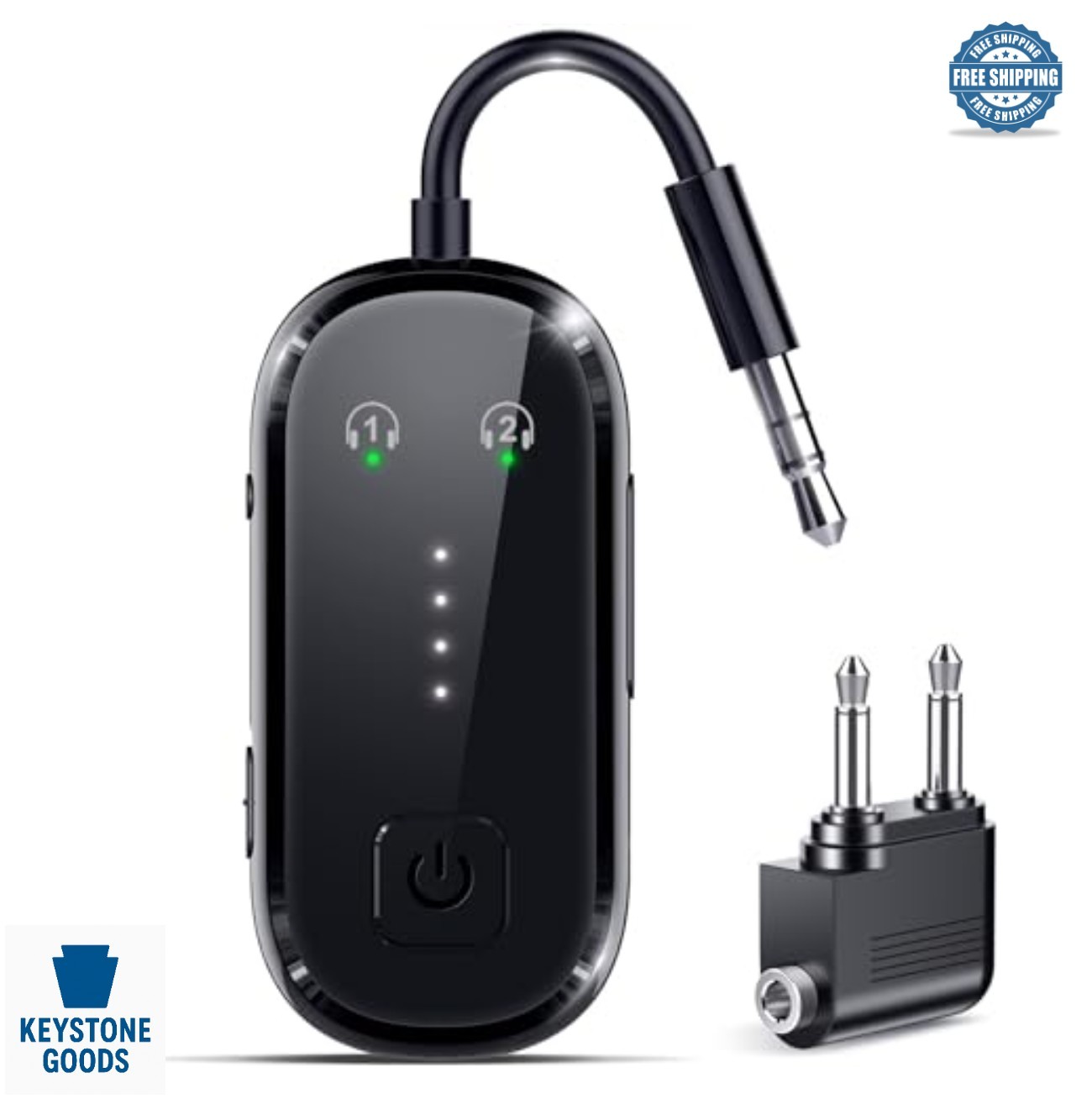 Bluetooth 6.0 Transmitter Receiver 2 in 1 Audio Adapter AUX RCA USB-C