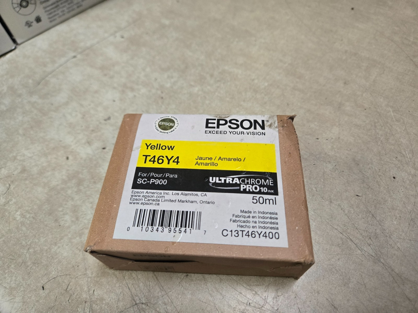2029 Genuine Epson T46Y4 Yellow Ink SureColor SC-P900 50ml Factory Sealed