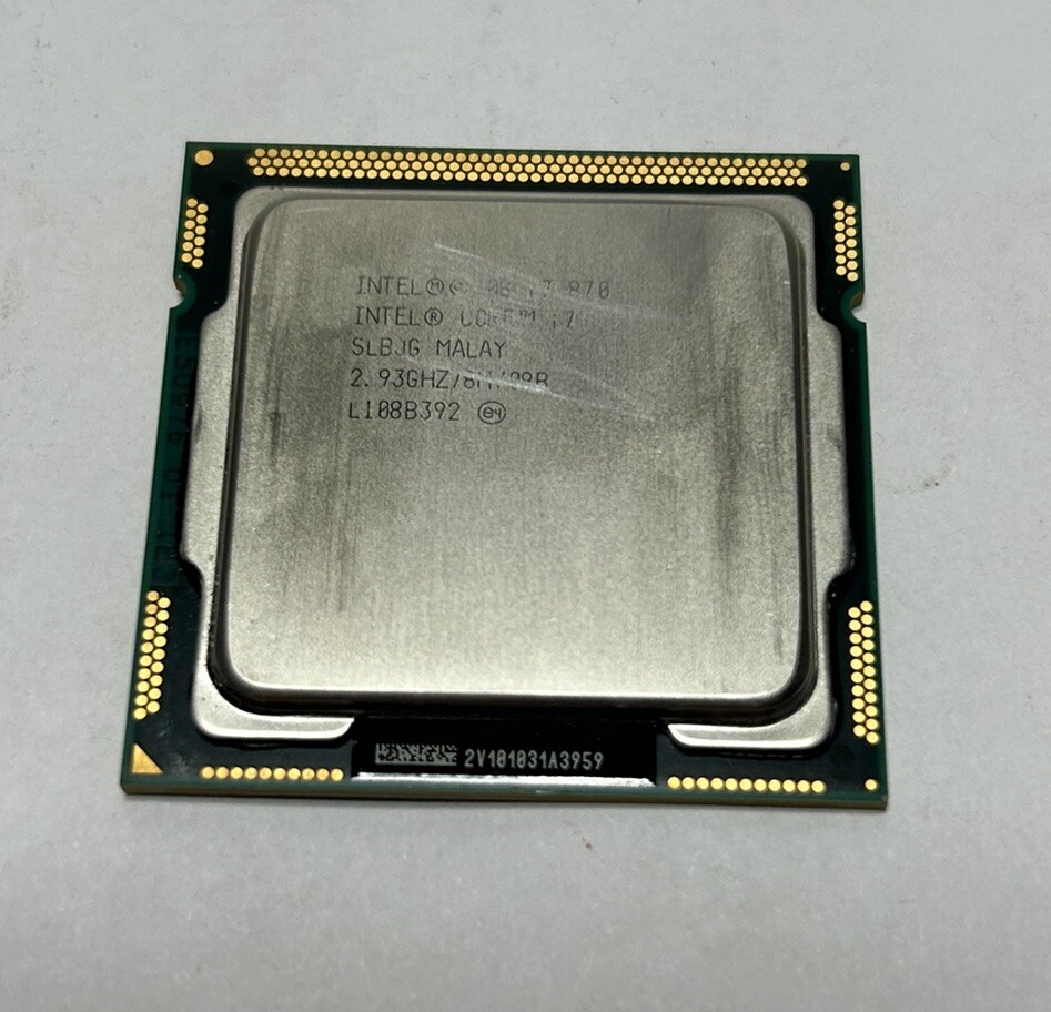 INTEL CORE i7-870 QUAD-CORE 2.93GHz LGA 1156 SLBJG PROCESSOR