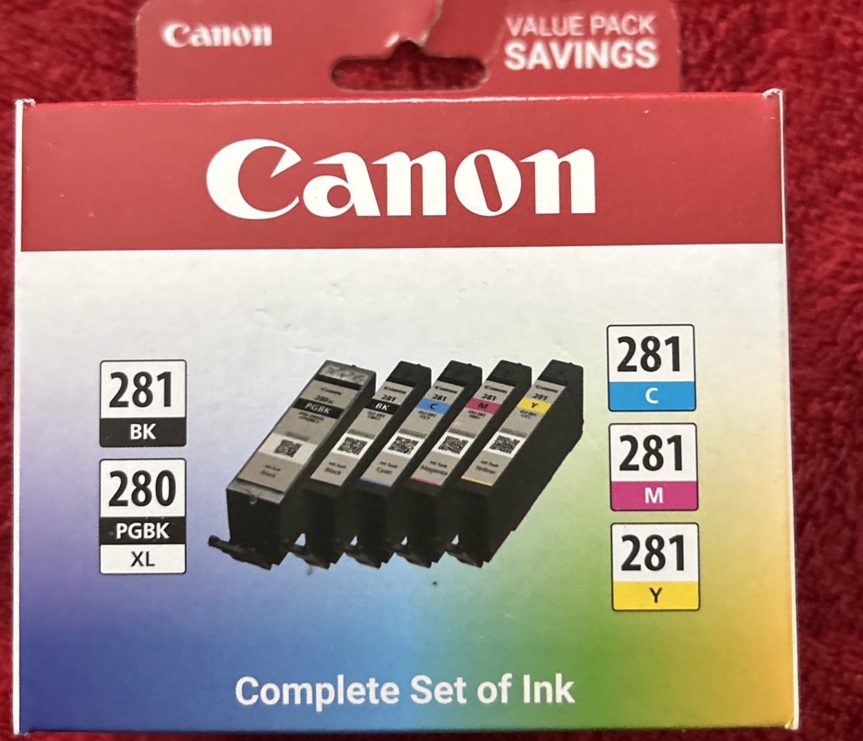 Genuine Canon PGI-280XL CLI-281 Genuine Ink Value Pack 5-Color 