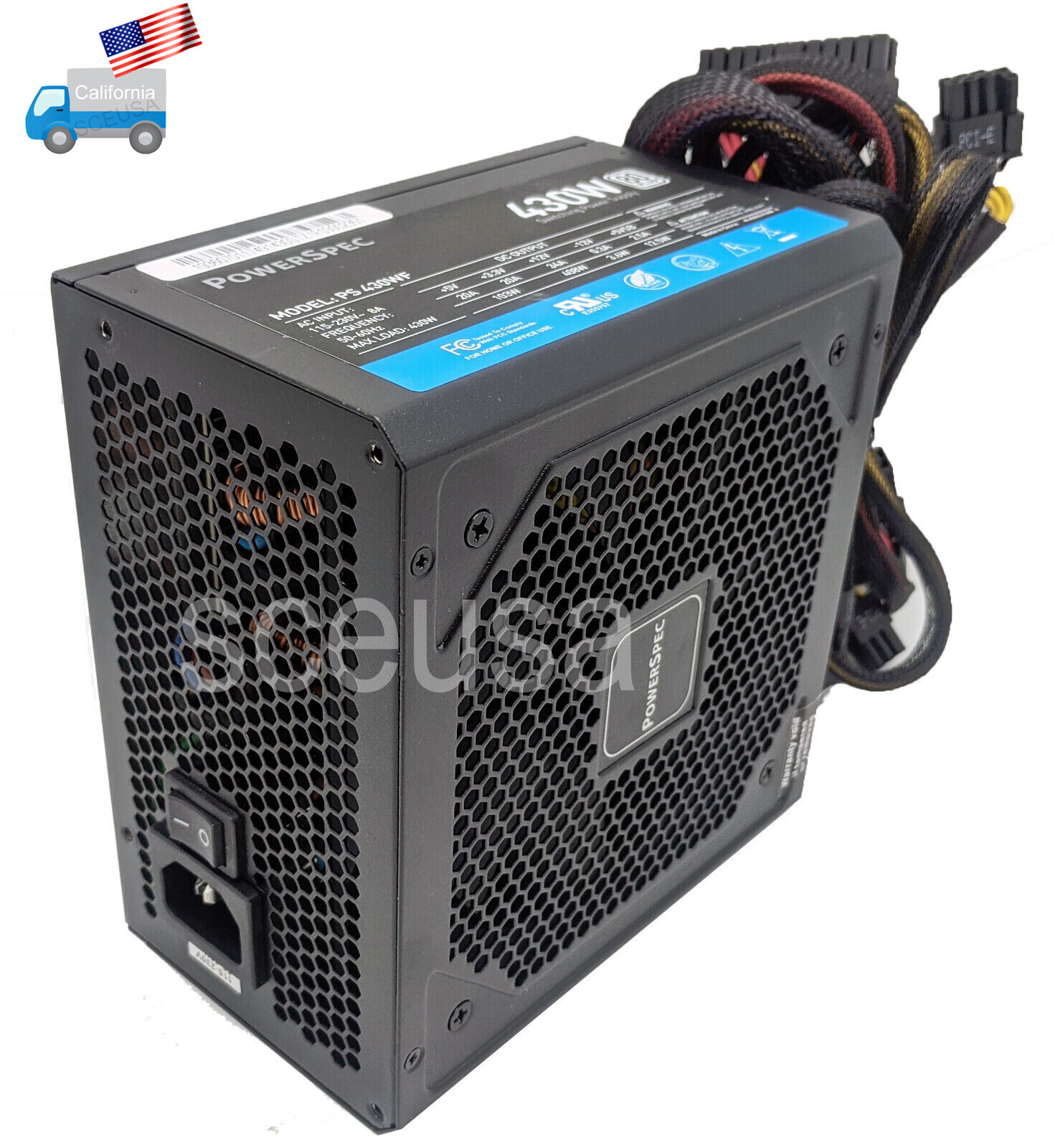 NEW 430W Energy Efficient Quiet Fan Desktop PC Graphic Card Upgrade Power Supply