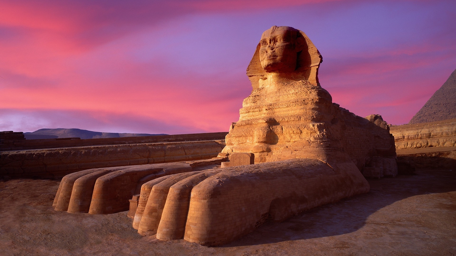 Landscape egypt sphinx sunset architecture desert Custom Gaming Mat Desk