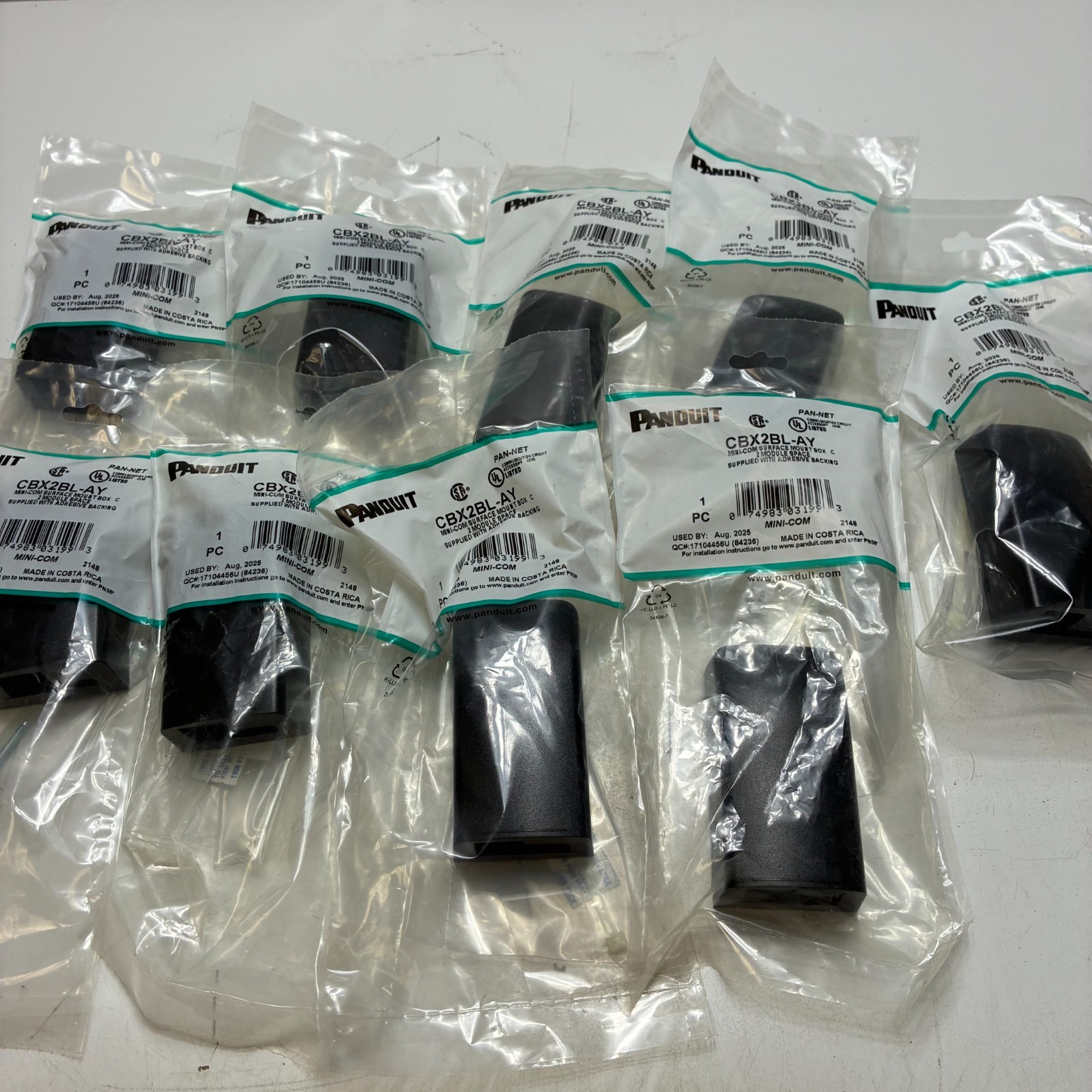 PANDUIT CBX2BL-AY Mini-Com Surface Mount Box C (LOT OF 9)