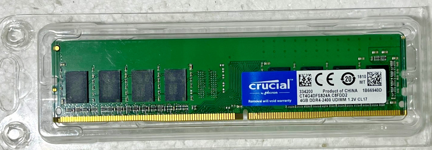 4GB DDR4-2400 Crucial desktop RAM